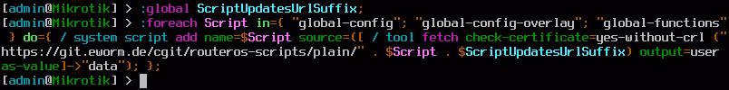 screenshot: import scripts