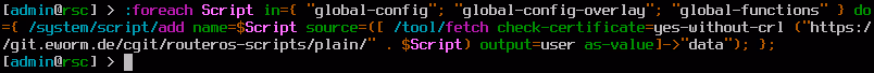 screenshot: import scripts