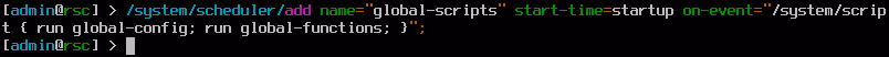 screenshot: run and schedule scripts