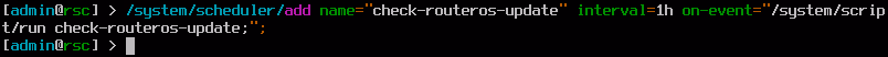 screenshot: schedule script