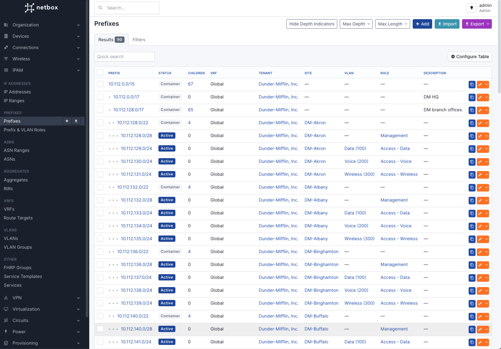 /mirror/netbox-community-netbox/raw/commit/b87d1eca98142b1850f9a291ca35351a89f1152f/docs/media/screenshots/prefixes-list.png